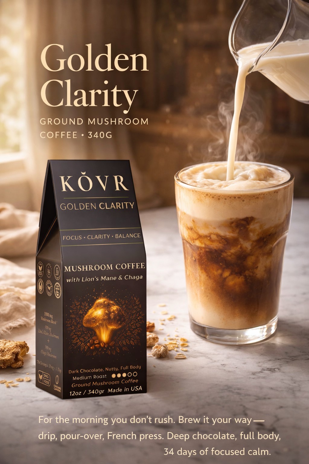 Golden Clarity packaging angled