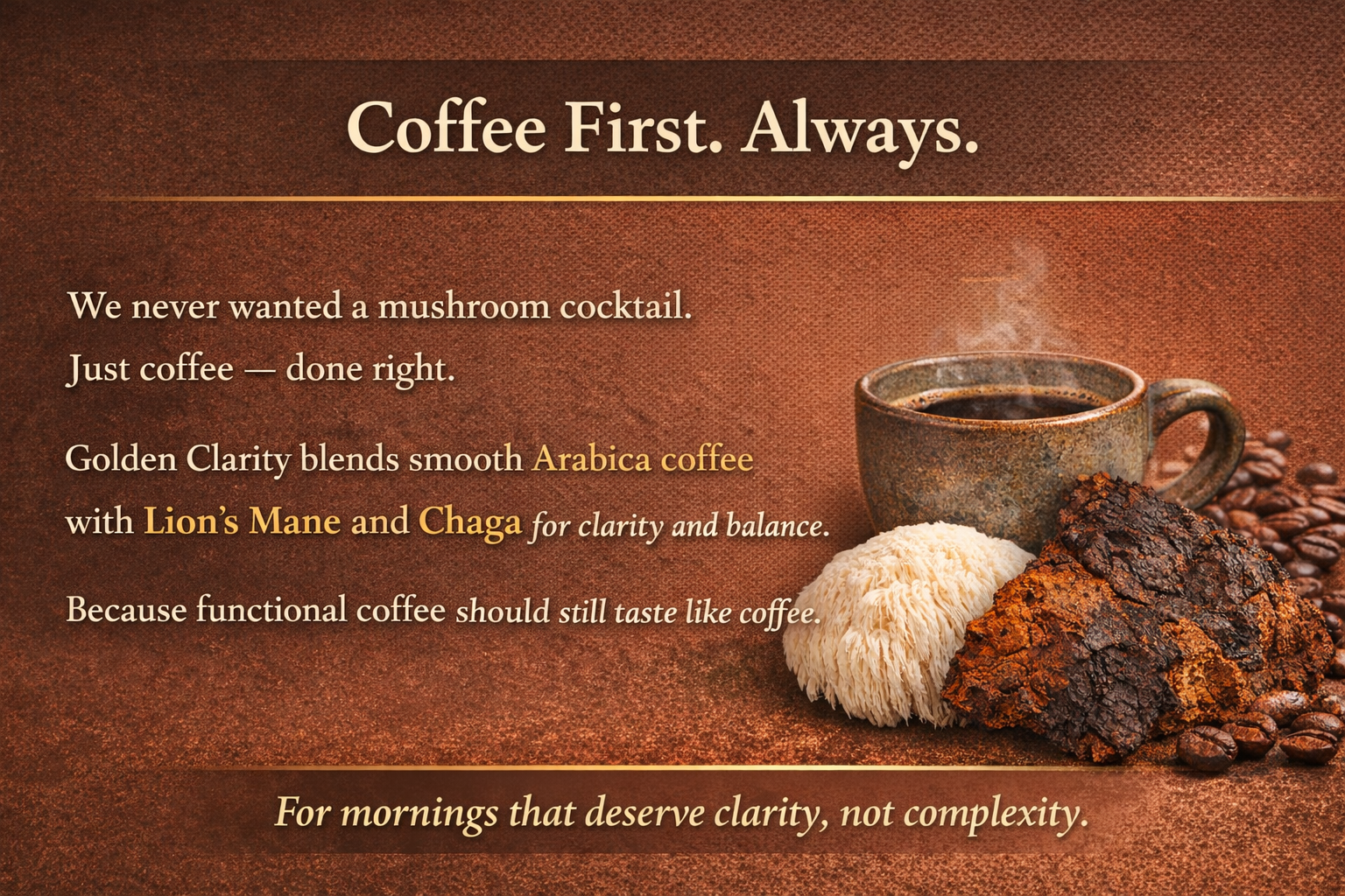 Coffee First. Always.